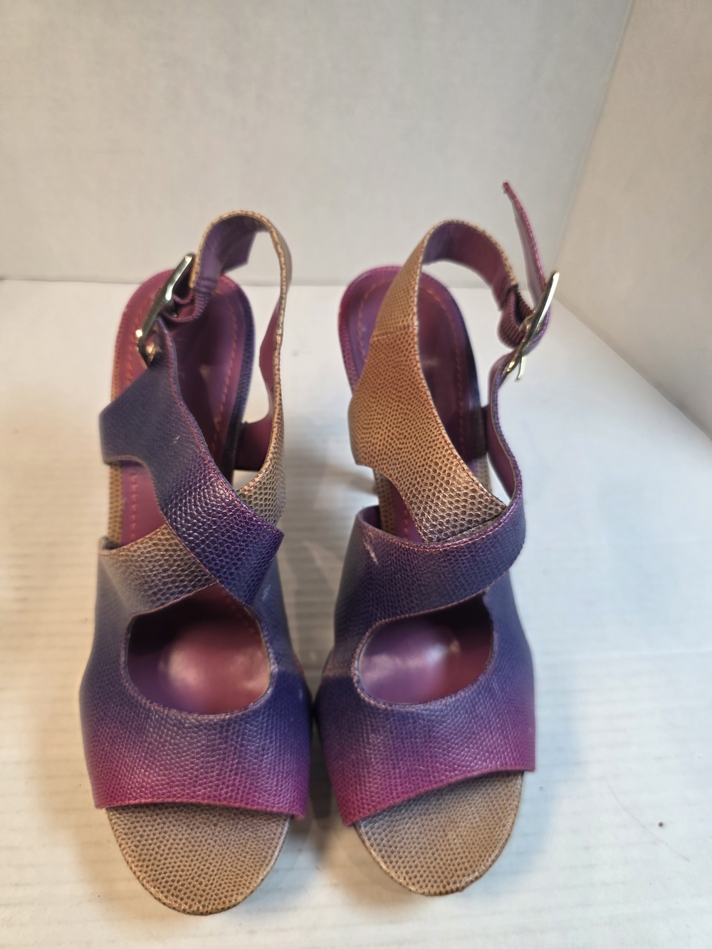 Nine West Women's Platform Wedge Sandals in Purple & Pink